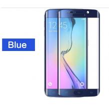 Скрийн протектор извит ТПУ / мек / удароустойчив Full Screen за Samsung Galaxy S6 Edge+ G928 / S6 EDGE Plus - син