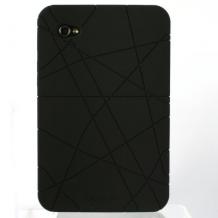 Оригинален силиконов калъф за Samsung Galaxy Tab P1000 - черен / призма