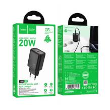 Универсално зарядно устройство / адаптер / HOCO N60 220V 20W / Type-C - черно