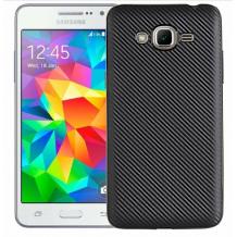 Луксозен силиконов калъф / гръб / TPU за Samsung Galaxy J3 / Galaxy J3 2016 J320 - черен / carbon
