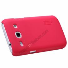 Луксозен предпазен твърд гръб / капак / Nillkin Frosted за Samsung Galaxy Core Plus G3500 - червен