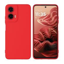 Силиконов калъф / кейс / Nano TPU за Motorola Moto G35 5G - червен гръб със защита за камерата