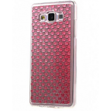 Силиконов калъф / гръб / TPU за Samsung Galaxy Grand Prime G530 - розов с камъни