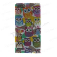 Силиконов калъф / гръб / TPU за Huawei Ascend G6 - цветен / Lovely Owls / бухали