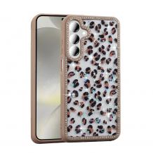 Луксозен гръб / кейс / Pearl Case с камъни за Samsung Galaxy A26 5G - леопард