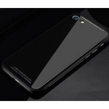 Луксозен стъклен твърд гръб за Apple iPhone 7 / iPhone 8 - черен