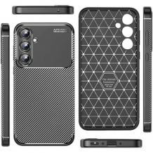Луксозен силиконов калъф / кейс / TPU Auto Focus за Samsung Galaxy A25 5G - черен / Carbon