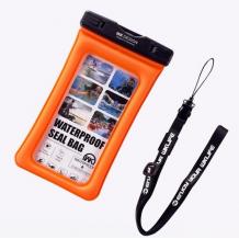 Универсален водоустойчив калъф Waterproof WK WT-Q01OR за мобилен телефон (L) - оранжев