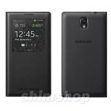 Оригинален кожен калъф Flip Cover S-View тефтер за Samsung Galaxy Note 3 N9000 / Samsung Note 3 N9005 - черен