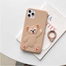 Силиконов калъф / гръб / TPU 3D за Apple iPhone 6 / iPhone 7 / iPhone 8 / iPhone SE2 2020 - Cartoon Duffy Bear / бежов