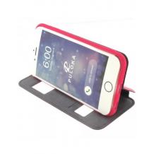 Кожен калъф Flip Cover S-View тип тефтер Puloka SS Case за Apple iPhone 6 Plus 5.5'' - цикламен със стойка