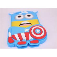 Силиконов калъф / гръб / TPU 3D за Apple iPhone 6 / 6S - син / Minion Captain America