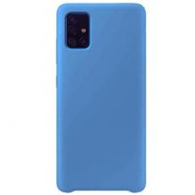Луксозен силиконов гръб Silicone Cover за Samsung Galaxy A51 - син
