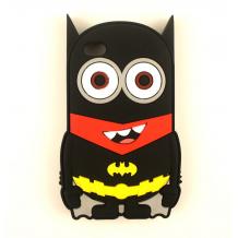 Силиконов калъф / гръб / TPU 3D за Apple iPhone 6 / 6S - черен / Minion Batman