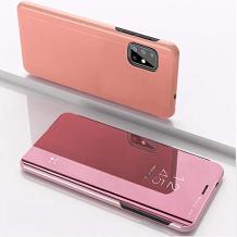 Луксозен калъф Clear View Cover с твърд гръб за Huawei P40 lite - Rose Gold