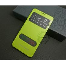 Кожен калъф Flip Cover / S-View за Samsung Galaxy Note 3 N9000 / Samsung Note 3 N9005 - зелен