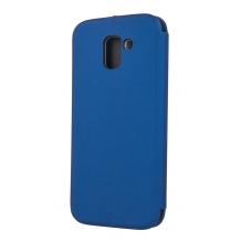 Луксозен кожен калъф Flip тефтер със стойка VIVA Smart Case за Samsung Galaxy A7 2018 A750F - син