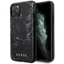 Оригинален силиконов гръб Guess Marble за Apple iPhone 12 Pro Max 6.7" - черен / мрамор