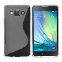 Силиконов калъф / гръб / TPU S-Line за Samsung Galaxy A7 SM-A700 / Samsung A7 - прозрачен 