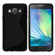 Силиконов калъф / гръб / TPU S-Line за Samsung Galaxy A7 SM-A700 / Samsung A7 - черен