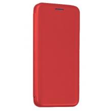 Луксозен кожен калъф Flip тефтер със стойка OPEN за Samsung Galaxy M31 - червен