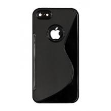 Силиконов калъф / гръб / ТПУ S-Line за Apple iPhone 5 / iPhone 5S / iPhone SE - Черен