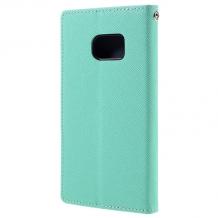 Калъф Flip тефтер Mercury GOOSPERY Fancy Diary със стойка за Samsung Galaxy S7 Edge+ / S7 Edge Plus - резеда