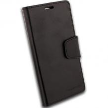 Луксозен кожен калъф Flip тефтер със стойка Mercury Goospery Sonata Diary Case за Samsung Galaxy Note 2 N7100 / Samsung Note II N7100 - черен