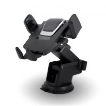 Универсална стойка за кола Easy One Touch Car & Desk Mount Holder - черна със сребристо / въртяща се на 360 градуса