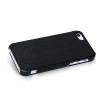 Луксозен кожен калъф Flip HOCO за Apple iPhone 5 - черен