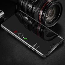 Луксозен калъф Clear View Cover с твърд гръб за Huawei Honor 8X - черен