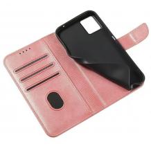 Луксозен кожен калъф Magnet Book със стойка за Xiaomi Redmi Note 14S - Rose Gold