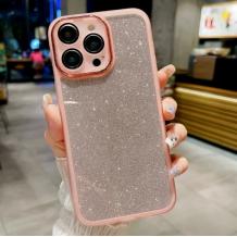Луксозен силиконов калъф / кейс / Sparkle Case TPU за Apple iPhone 15 Pro Max (6.7) - розов / брокат