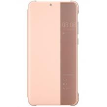 Луксозен калъф Smart View Cover за Huawei P30 - Rose Gold