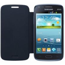 Оригинален кожен калъф Flip Cover за Samsung Galaxy Core I8260 / Samsung Galaxy Core Duos I8262 - син