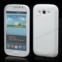 Силиконов калъф / гръб / TPU за Samsung Galaxy Grand I9080 / I9082 / Grand Neo i9060 - Cube Texture / бял