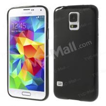 Силиконов калъф / гръб / TPU за Samsung Galaxy S5 G900 - черен / матиран