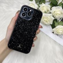 Луксозен твърд гръб Swarovski за Apple iPhone 15 Pro Max (6.7) - черен / камъни