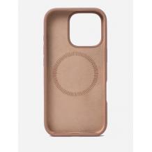 Луксозен гръб / кейс / Silicone Case с безжично зареждане MagSafe за Apple iPhone 16e - кафяв