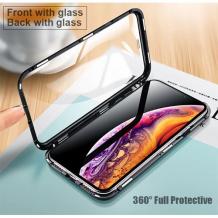 Магнитен калъф Bumper Case 360° FULL за Samsung Galaxy S24 Ultra - прозрачен / черна