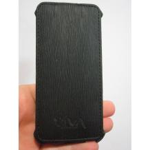 Луксозен кожен калъф Flip тефтер VIVA за Apple iPhone 5 - черен