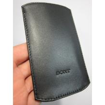 Оригинален кожен калъф тип джоб за Sony Xperia Miro - черен