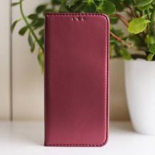 Кожен калъф Flip тефтер Magnetic Book със стойка за Samsung Galaxy A27 - бордо
