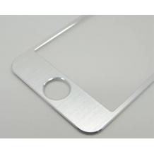 Алуминиев стъклен скрийн протектор / Tempered Glass Screen Protector Aluminum за Apple iPhone 6 Plus 5.5'' - сив