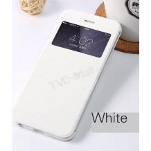 Луксозен кожен калъф Flip тефтер S-View REMAX Milk Series за Apple iPhone 6 4.7 - бял