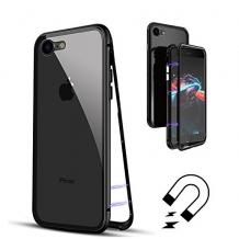 Магнитен калъф Bumper Case 360° FULL за Apple iPhone 6 / iPhone 6S - прозрачен / черна рамка