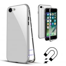 Магнитен калъф Bumper Case 360° FULL за Apple iPhone 6 Plus / iPhone 6S Plus - прозрачен / сребриста рамка