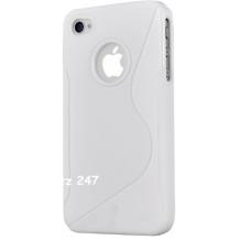Силиконов калъф ТПУ S Style за Apple iPhone 4/ 4S White / Бял