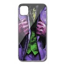 Луксозен стъклен твърд гръб за Apple iPhone 11 6.1" - Joker / Suit