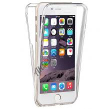 Силиконов калъф / гръб / TPU за Apple iPhone 6 Plus / iPhone 6S Plus - прозрачен / 2 части / лице и гръб